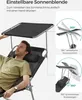 A man relaxing on a lounge chair with an adjustable sunshade. Náhled obrázku produktu