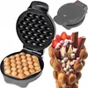 A collage of a bubble waffle maker and a decorated bubble waffle cone. Náhľad obrázku produktu