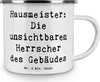 Mr. & Mrs. Panda Emaille Tasse Spruch Hausmeister Macht - Produktbild-Vorschau 3