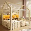 Flieks Kinderbett Hausbett 90x190cm mit Led, Bodenbett mit Produktbild-Vorschau 3
