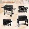 Barbecue au charbon de bois COSTWAY avec couvercle, chariot Voir les images du produit 10