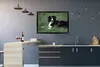 MuchoWow® Gerahmtes Poster Border Collie liegt im hohen Produktbild-Vorschau 2
