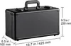 A black storage case with dimensions indicated by measurement lines and text. Anteprima dell’immagine prodotto