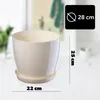 Květináč KADAX "Turi", květináč s podšálkem, 28 cm, krémový Náhled obrázku produktu 2