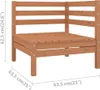Garten-Ecksofas 2 Stk. Honigbraun Massivholz Kiefer Produktbild-Vorschau 6