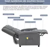A diagram illustrating the support zones of a recliner chair. Anteprima dell’immagine prodotto