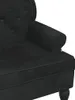 A close-up view of a black velvet sofa armrest and seat cushion. Náhľad obrázku produktu