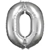 Fóliový balón číslo 0 strieborný - 83 cm Náhľad obrázku produktu 1