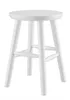 A white wooden stool shown in isolation against a white background. Produktbild-Vorschau