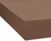 A close-up, angled view of a brown fitted sheet, likely made of a soft fabric like cotton or microfiber, shown on a plain white background. Produktbild-Vorschau