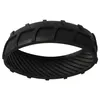 A black rubber tire tread ring for a robotic lawnmower. Produktbild-Vorschau