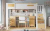 Hoogslaper 90 x 200 cm, Kleur wit en naturel, Massief hout Productafbeelding-voorbeeld 12