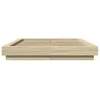 The Living Store Bettgestell Sonoma-Eiche 135x190 cm Produktbild-Vorschau 5