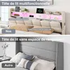 Cama boxspring INONEFT de 140x200 cm con LED y USB, Vista previa de la imagen del producto 11