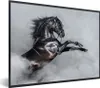 MuchoWow® MuchoWow® Gerahmtes Poster Pferd - Smoke - Produktbild-Vorschau 1