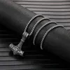 Wikinger Thors Hammer Halskette Edelstahl Runen Mjolnir Produktbild-Vorschau 5