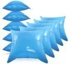 A stack of blue inflatable pool air cushions. Produktbild-Vorschau