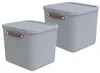 Rotho 2er-Set Aufbewahrungsbox 40L Maloja - Kunststoffbox Produktbild-Vorschau 1