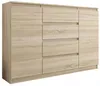 Komoda 140 cm zásuvky dveře skříňka FRAMIRE R-140-S4 sonoma Náhled obrázku produktu 7