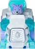 A toy vehicle with a purple wolf character in the driver's seat, viewed from the front. Produktbild-Vorschau