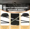 IMPTS LED Deckenleuchte 30W Modern Deckenlampe Schwarz Produktbild-Vorschau 7
