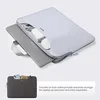 A light blue laptop sleeve with a laptop and accessories inside, and a separate image of a gray laptop sleeve with pockets. Náhľad obrázku produktu