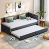 Tagesbett ausziehbar 90x200, Polsterbett Bettgestell mit Produktbild-Vorschau 4
