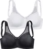 petite fleur by Lascana Entlastungs-BH schwarz+weiß Größe Produktbild-Vorschau 1