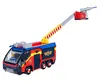 A toy fire truck with a ladder and a figure inside. Produktbild-Vorschau