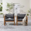 home24 Loungesessel - 2er-Set - Akazie massiv / Polyester - Produktbild-Vorschau 2