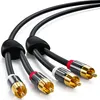 deleyCON 10m Cinch Stereo Audio RCA Kabel - 2x Stecker - Produktbild-Vorschau 2
