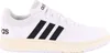 A white Adidas sneaker with black stripes. Anteprima dell’immagine prodotto