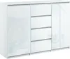 Kommode mit 4 Schubladen 2 Schränke 140cm Klamotenschrank Produktbild-Vorschau 1