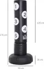 A black freestanding punching bag with numbered targets and measurement indicators. Produktbild-Vorschau