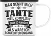 Trendation - Tante Geschenk Emaille Tasse Lustiger Spruch Produktbild-Vorschau 1
