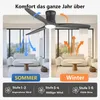 Sofucor Deckenventilator, modern, 132 cm, Massivholz, mit Produktbild-Vorschau 8