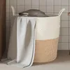 vidaXL Úložný kôš hnedý a biely Ø43x38 cm bavlna Náhľad obrázku produktu 2