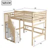 okwish Hochbett 140x200cm mit Rausfallschutz, Etagenbett Produktbild-Vorschau 7
