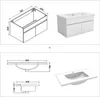 80cm Keramik Waschtisch mit Unterschrank Badmöbel Set mit Produktbild-Vorschau 7