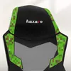 Close-up of the headrest and upper back of a gaming chair. Produktbild-Vorschau