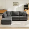 Divano angolare Merax 5 posti, divano letto con pouf Anteprima dell’immagine prodotto 2