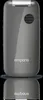 A gray Emporia ONE flip phone is shown against a black background, with its reflection visible below. Podgląd zdjęcia produktu