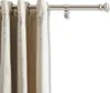 A close-up of a curtain rod with a beige curtain hanging from it. Produktbild-Vorschau