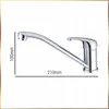 A chrome kitchen faucet with dimensions indicated. Produktbild-Vorschau