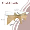 MODFU Couchtisch Oval Sicherheitsglas mit Ablagefach Produktbild-Vorschau 7