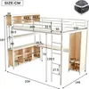 MODFU Lit Mezzanine Double 140x200 cm - Avec Bureau Intégré Voir les images du produit 4