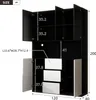 Merax LED-Glasvitrine, Küchenschrank mit 3 Glastür, 2 Produktbild-Vorschau 5
