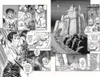 A manga page with multiple panels showing characters and a castle. Náhľad obrázku produktu