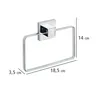 WENKO Handtuch Halter QUADRO ohne bohren Edelstahl Ring Produktbild-Vorschau 5