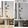 ZMH Závesná lampa jedálenský stôl jednožiarovková čierna Náhľad obrázku produktu 5